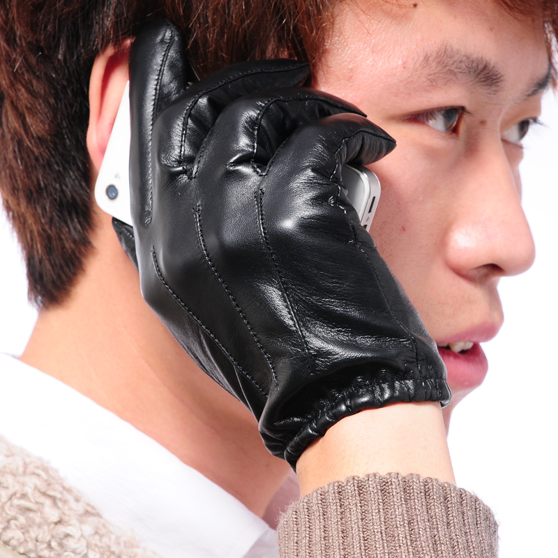 男士薄款开车商务羊皮手套 冬季时尚保暖户外骑车真皮手套男短款在类目 服饰配件/皮带/帽子/围巾, 手套中 - 来自Buy2taobao.com提供专业的淘宝代购服务
