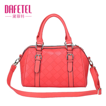 黛菲特2013新款手提单肩包 时尚韩版休闲潮压花复古波斯顿女包包