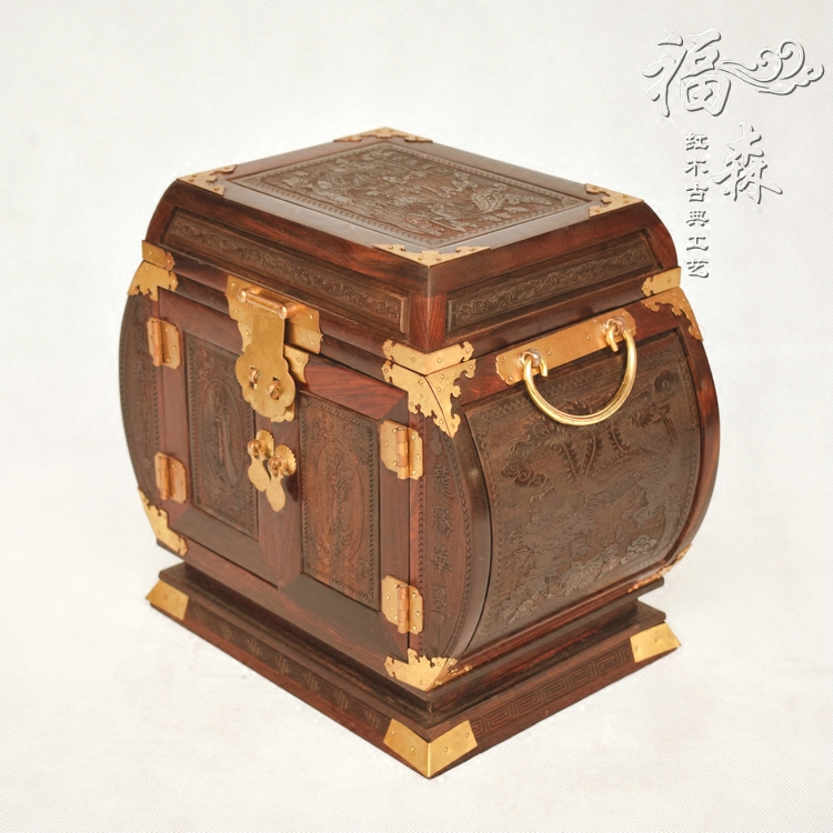 老挝大红酸枝木 雕花镜箱子 珠宝首饰盒百宝化妆箱 红木工艺摆件在类目 家居饰品, 雕刻工艺, 木雕中 - 来自Buy2taobao.com提供专业的淘宝代购服务