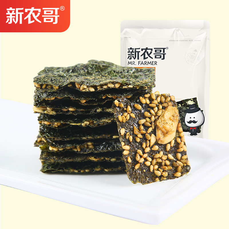 新农哥三层海苔夹心脆35gx3袋儿童零食脆片 鲜香海味休闲零食小吃在类目 零食/坚果/特产, 鱿鱼丝/鱼干/海味即食, 海苔系列中 - 来自Buy2taobao.com提供专业的淘宝代购服务