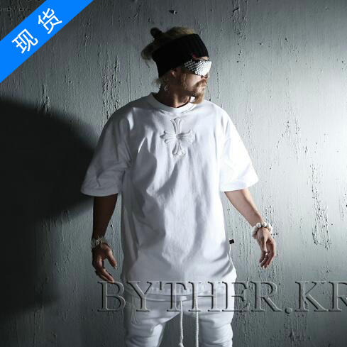 韩国代购ByTheR男士新款夏装十字架圆领宽松潮流短袖T恤|ruв категории Мужская одежда, футболка - от Buy2taobao.com для оказания профессиональной услуги покупки агента Taobao
