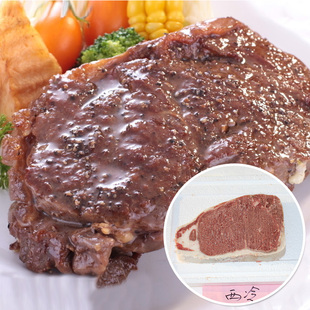  新鲜汇 西冷牛排 青岛鱼哥纯天然平度牛肉切片