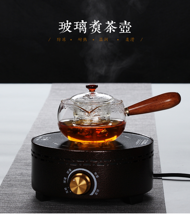 煮茶玻璃壶泡茶花茶壶功夫茶具冲茶器过滤带盖侧把壶木把煮茶神器|msdalam kategori pinggan mangkuk, set teh, teko - dari Buy2taobao.com untuk memberikan perkhidmatan ejen Taobao profesional membeli