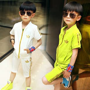  童装男童夏装 新款儿童套装休闲套装韩版潮WD314
