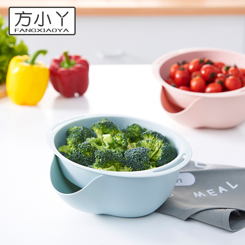 Lazy man double-deck Fruit plate originality Leach basket household kitchen Plastic Wash rice multi-function candy Bowlin the Tableware , Tableware , Fruit bowl/Fruit plate/Hamper category - from Buy2taobao.com to provide professional Taobao agent buy service