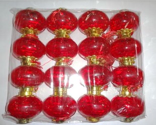  彩灯条塑料红灯笼灯串灯带 电串灯笼春节新年元旦灯笼串 水晶灯
