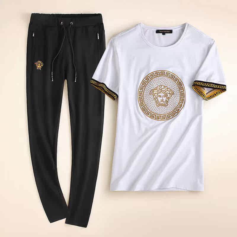 Europe and America men's wear summer Short sleeved trousers leisure time suit Korean Edition Mercerized cotton Two piece set run Athletic Wearin the Outdoor/Mountaineer/Camping/Travel Goods , Outdoor clothing , Outdoor leisure clothes , Outdoor leisure pants suit category - from Buy2taobao.com to provide professional Taobao agent buy service