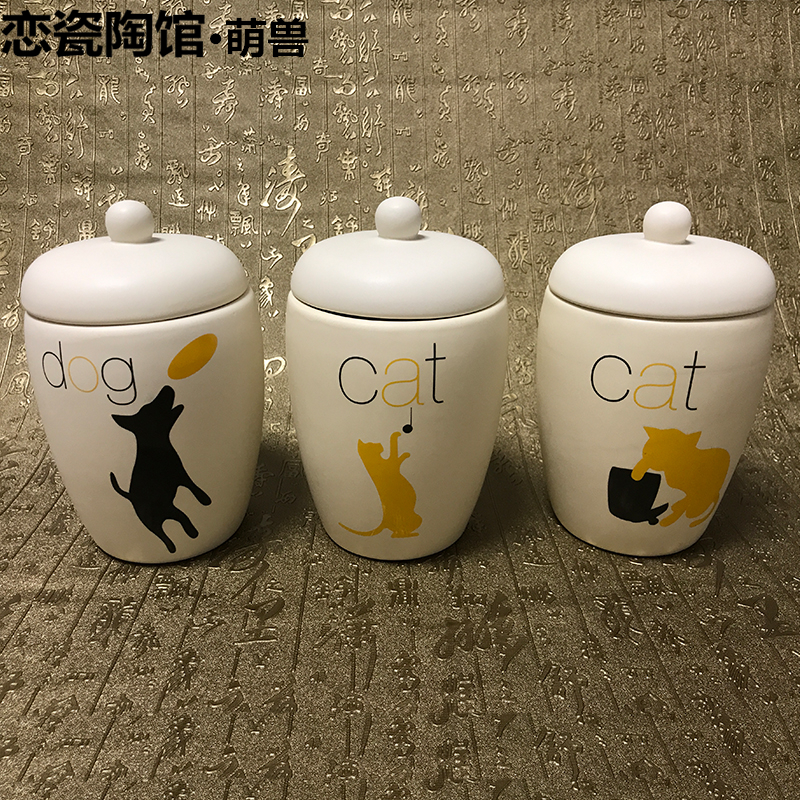 萌兽双用陶瓷储粮罐猫狗陶瓷存储罐零食罐陶瓷骨灰盒陶瓷骨灰坛猫|ruв категории животное/Животное питание и принадлежностей, кошка/собака товаров, хранение зерна ведро - от Buy2taobao.com для оказания профессиональной услуги покупки агента Taobao