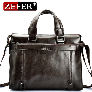  ZEFER男包 新款商务手提包 男士单肩包 横款男式包 电脑包公文包