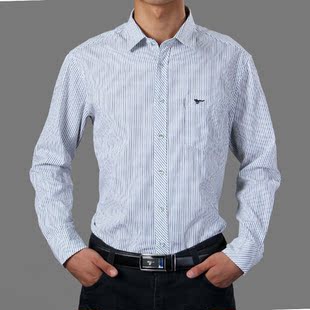 【天天特价】冲冠销售七匹狼长袖衬衫男装春款衬衣长袖商务休闲