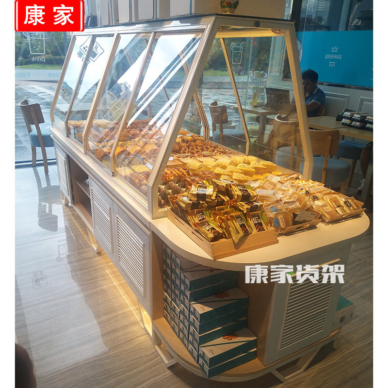 烤漆面包中岛柜弧形玻璃面包展示柜台面包中岛柜货架蛋糕展示柜子|ruв категории коммерческий/офисная мебель, полки/витрина, хлеб стойка - от Buy2taobao.com для оказания профессиональной услуги покупки агента Taobao