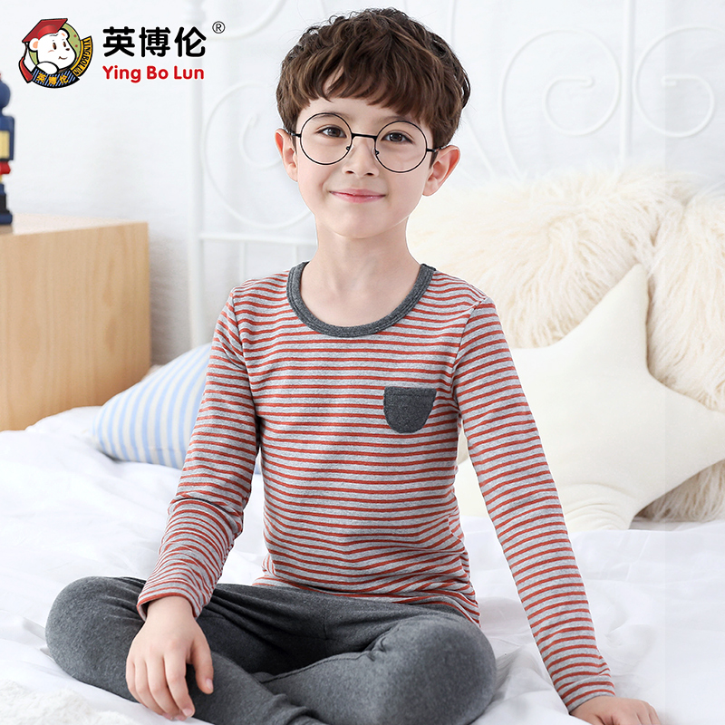 英博伦儿童内衣套装中大童青少年莱卡纯棉秋衣秋裤男童加厚棉毛衫在类目 童装/婴儿装/亲子装, 儿童内衣裤, 内衣套装中 - 来自Buy2taobao.com提供专业的淘宝代购服务