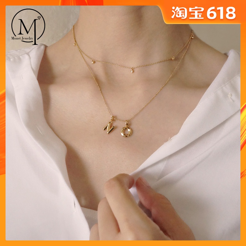 莫奈珠宝18k金锁骨链女ins网红3D立体字母链26个英文字母 不含链在类目 珠宝/钻石/翡翠/黄金, K金首饰, 其他中 - 来自Buy2taobao.com提供专业的淘宝代购服务