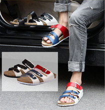 Edison male and female couple models summer shoes fashion sandals cork Birkenstock sandals casual beach sandals