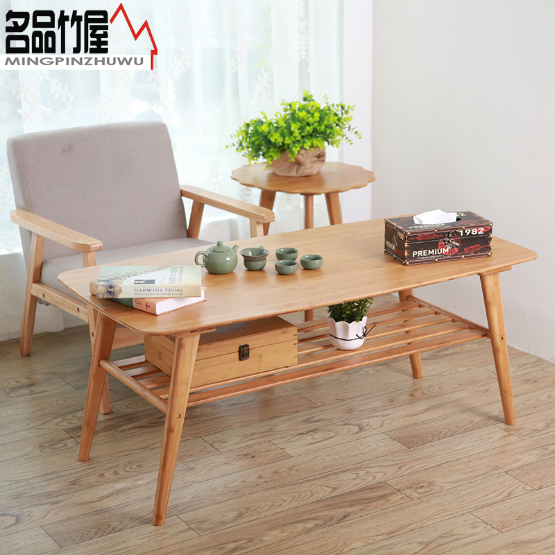 楠竹实木茶几日式创意简约现代双层茶桌北欧客厅小户型边方几茶台在类目 住宅家具, 几类, 茶几中 - 来自Buy2taobao.com提供专业的淘宝代购服务