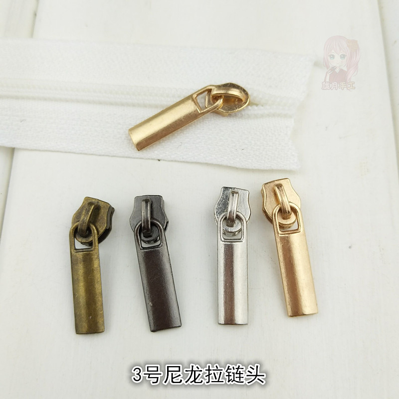 DIY manual Luggage and luggage Bag Accessories No. 3 nylon Zipper head Bronze Tuna silvery Tab FULLin the Home Fabric , Sew DIY Material,Tools and finished products , Sew DIY Fitting/Accessories/Accessories , Zip category - from Buy2taobao.com to provide professional Taobao agent buy service