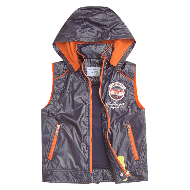 正品 青蛙皇子 儿童春秋季<em>马甲</em> <em>中大男童</em>拉链开