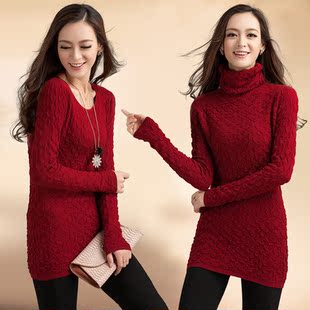  贴身穿冬款毛衣 百搭修身显瘦高领厚毛衣女 针织衫 打底衫