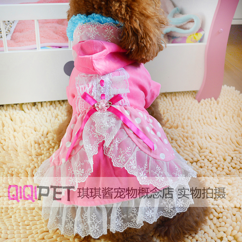 小公主蕾絲圓點連衣裙 寵物衣服泰迪約克夏狗狗衣服春秋裝特價在類目 寵物/寵物食品及用品, 寵物服飾及配件, 寵物服裝/雨衣中 - 來自Buy2taobao.com提供專業的淘寶代購服務