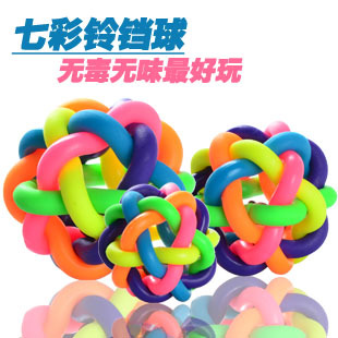 Colorful bell ball Dogs Toys Pet Ball Ball Rubber Ball Rainbow Ball Dog Suppliesin the Pet/Pet food and supplies , Cat/Dog Toys , Rubber Ball/Ball Toys category - from Buy2taobao.com to provide professional Taobao agent buy service