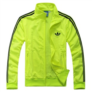 包邮 陈奕迅 Adidas三叶草运动<em>外套</em>男 <em>荧光</em>绿 