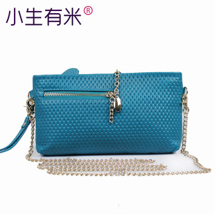  小生有米 真皮头层牛皮手包女包手拿包 品牌手抓包链条钱包 特价
