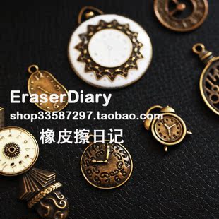  DIY饰品材料配件 复古 时钟 合集  挂饰 161#