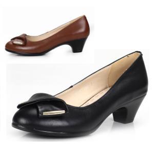2013红蜻蜓女鞋正品真皮鞋粗跟工装鞋子简约