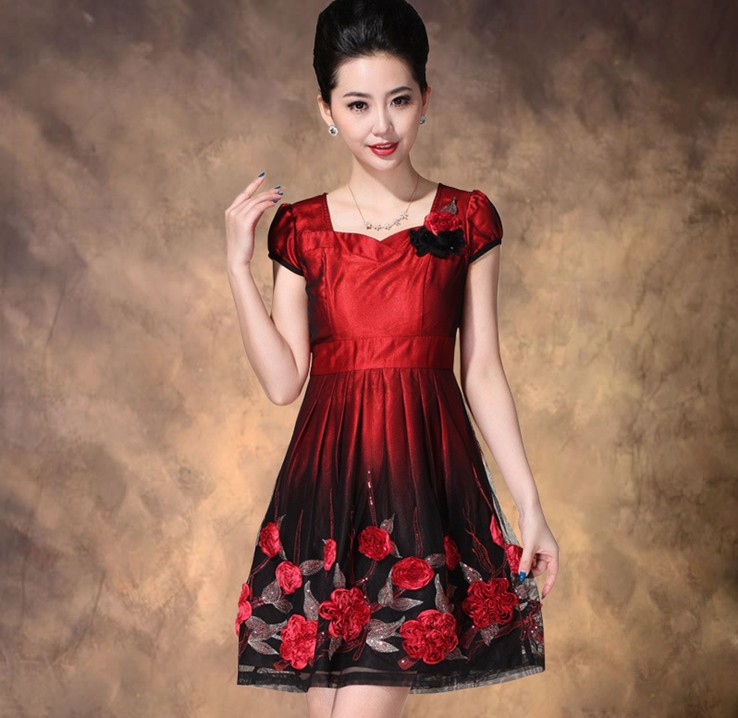 2013中年女装结婚婚礼新娘妈妈套装礼服短袖套裙 大码碎花连衣裙 2013中年女装结婚婚礼新娘妈妈套装礼服短袖套裙 大码碎花连衣裙