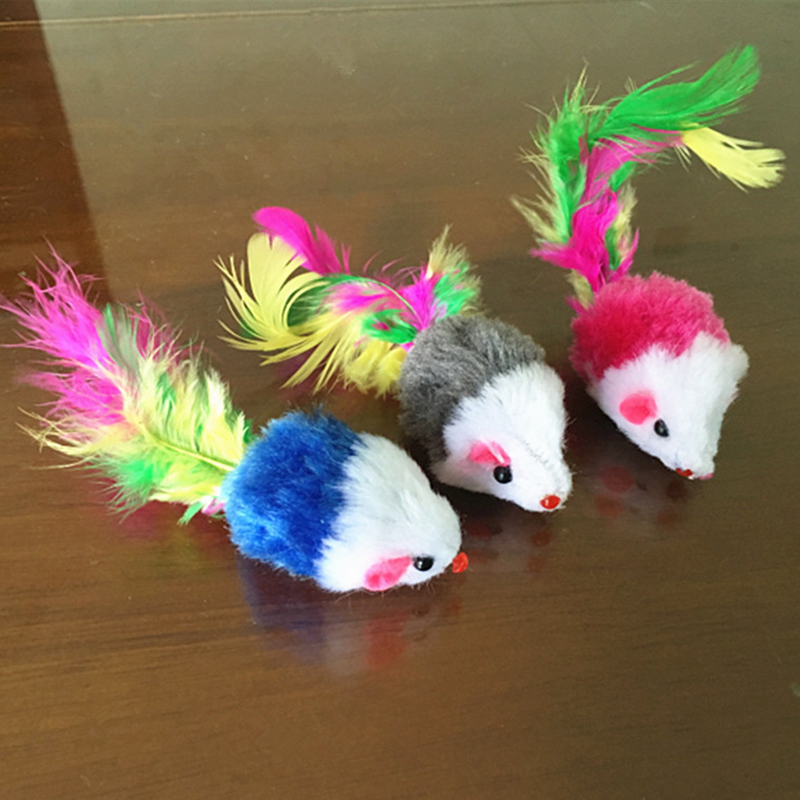 Lotte pet Colored feathers tail Mouse Cat Toys 2 Toys single Random hair color)in the Pet/Pet food and supplies , Cat/Dog Toys , Other Toys category - from Buy2taobao.com to provide professional Taobao agent buy service