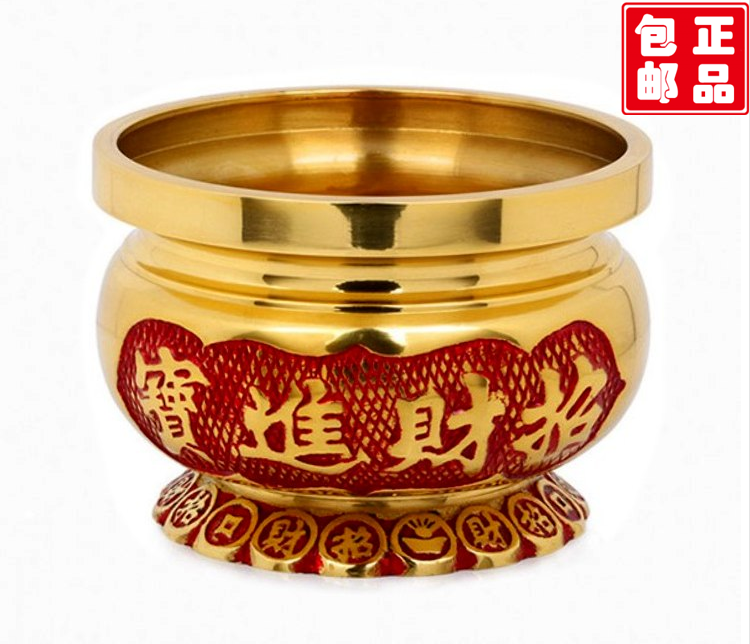 金钱进宝炉纯铜 铜香炉 果盘 花瓶 铜碗 酒杯 供佛香炉 包邮在类目 家居饰品, 香薰炉中 - 来自Buy2taobao.com提供专业的淘宝代购服务