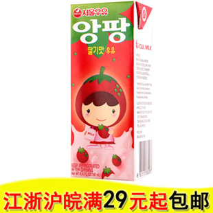  饮料 韩国进口 首尔/寿尔 草莓味牛奶 风味调味乳饮品 190ml