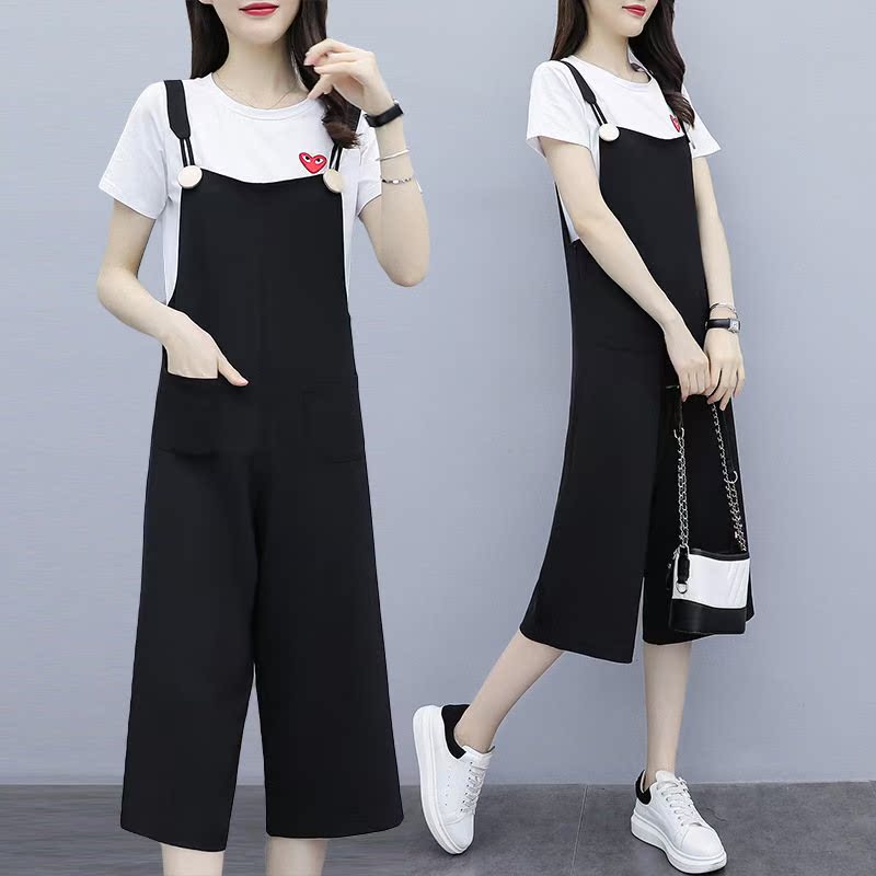 2019夏季胖MM休闲女大码女装绣花T恤宽松阔腿背带裤套装两件套G在类目 宠物/宠物食品及用品, 宠物服饰及配件, 宠物服装/雨衣中 - 来自Buy2taobao.com提供专业的淘宝代购服务