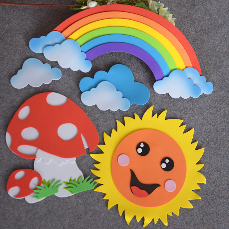 decorate Environment arrangement Child Stickers Mother duck star Flaky clouds Coconut Big tree foam Rainbow Smiling face sunlightin the Home accessories , Stickers , Other Stickers category - from Buy2taobao.com to provide professional Taobao agent buy service