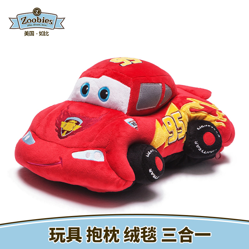 Zoobies迪士尼毛絨公仔玩具抱枕毛毯三合壹賽車總動員閃電麥昆女在類目 玩具/童車/益智/積木/模型, 毛絨布藝類玩具中 - 來自Buy2taobao.com提供專業的淘寶代購服務