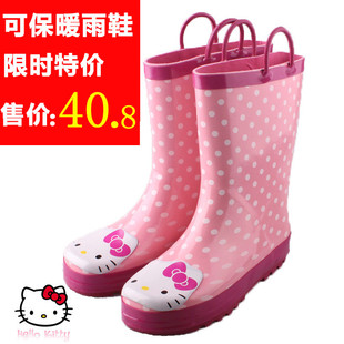  包邮儿童棉雨鞋可爱宝宝保暖水鞋卡通女雨靴秋冬绒套鞋特价包邮