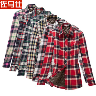  包邮冬季韩版时尚夹棉女装加厚保暖衬衫女棉格子长袖衬衣修身百搭