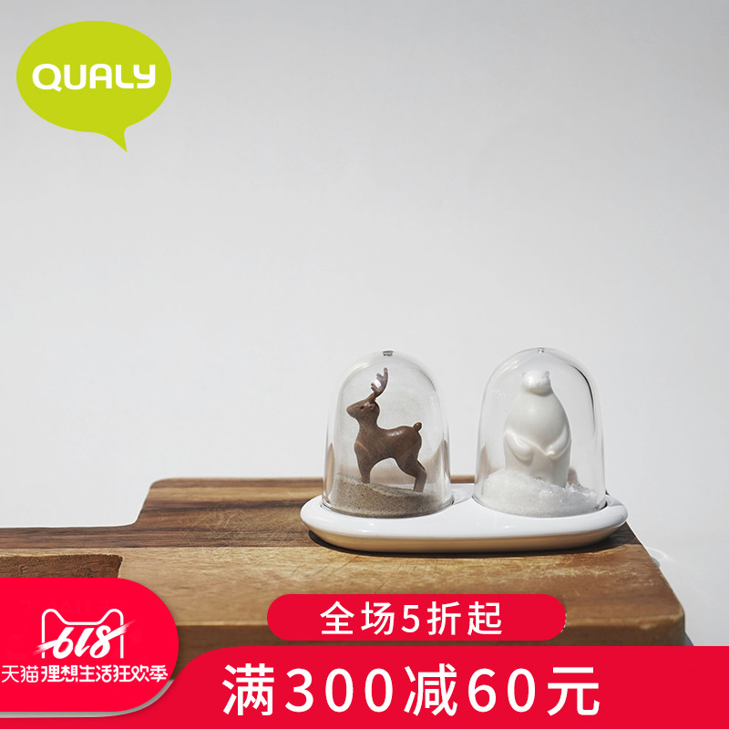 泰国进口Qualy正品 创意可爱野生动物椒盐罐 调料罐 调味瓶|msdalam kategori dapur/memasak Appliances, Alat dapur/Penyimpanan dapur, botol penyimpanan/bekas penyimpanan dapur, botol perasa - dari Buy2taobao.com untuk memberikan perkhidmatan ejen Taobao profesional membeli