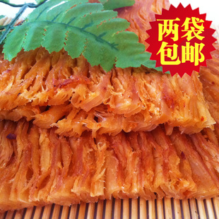  酱香香辣手撕风琴鱿鱼片 现烤鱿鱼丝 即食海味零食 2袋包邮 250g