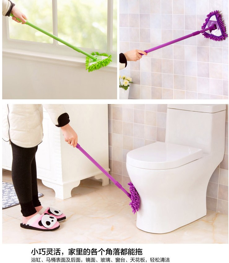 Telescoping rotate Lazy man clean triangle remove dust Mop small-scale Chenille Quick drying Use remove dustin the Family/Personal Cleaning Tools , Housework/Floor cleaning equipment , Flat mop category - from Buy2taobao.com to provide professional Taobao agent buy service