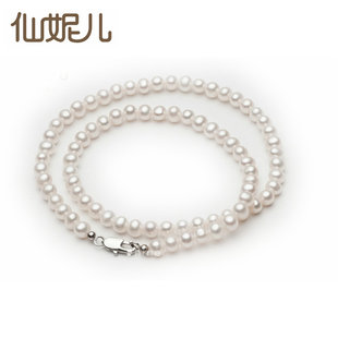  仙妮儿珠宝 守护 5-6mm天然珍珠项链 正品 天然珍珠