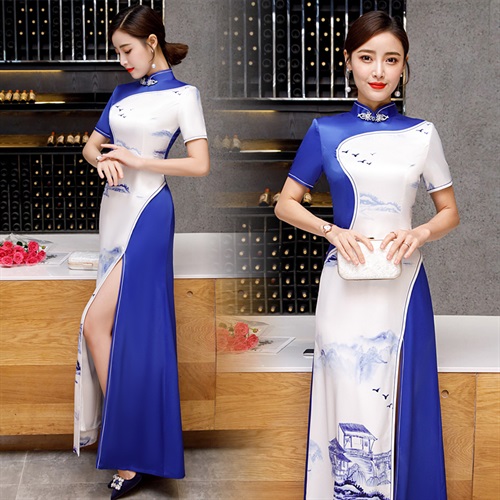 Women's wear A summer cheongsam 2019 New products XL MM fashion leisure time High-end Fashionable Western style fairy 25in the Women's clothing/Boutique , Wedding/Cheongsam/Formal dress , Cheongsam category - from Buy2taobao.com to provide professional Taobao agent buy service