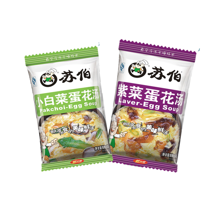 苏伯 120g紫菜+小白菜蛋花汤冻干即食 脱水蔬菜包登山食品速溶汤在类目 粮油米面/南北干货/调味品, 方便速食, 速食汤中 - 来自Buy2taobao.com提供专业的淘宝代购服务