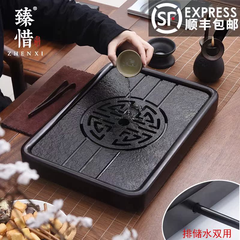 儲排雙用烏金石茶盤家用簡約竹木黑檀石幹泡茶台功夫茶具套裝在類目 餐飲具, 茶具, 茶盤中 - 來自Buy2taobao.com提供專業的淘寶代購服務