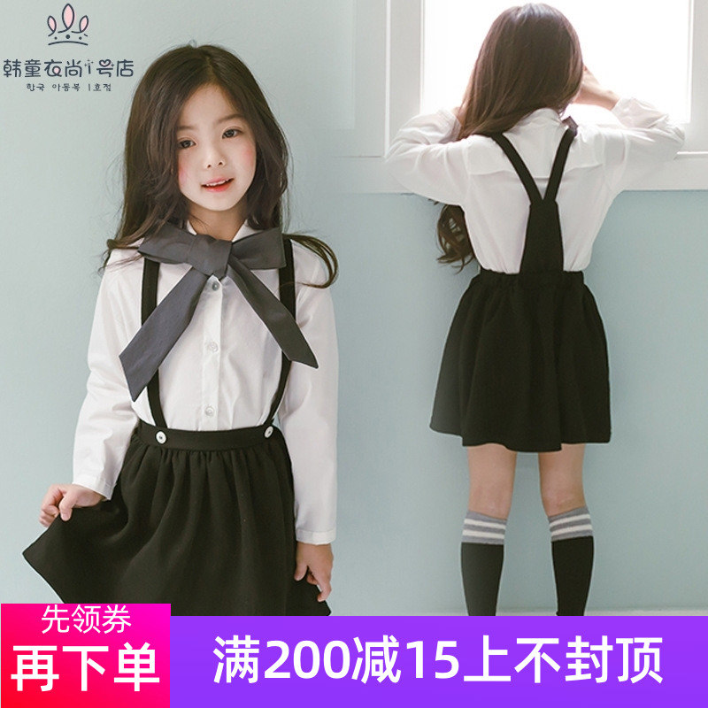 现货韩国进口童装2019夏款女童儿童中大童素色长袖衬衫背带裙|msdalam kategori Kanak-kanak/Bayi/Keluarga dipasang, pakaian luar kanak-kanak, saman sukan kanak-kanak - dari Buy2taobao.com untuk memberikan perkhidmatan ejen Taobao profesional membeli