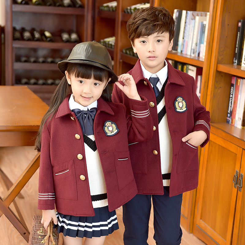 一年级小学生校服秋冬款英伦男女童装幼儿园园服呢子班服大衣外套|msdalam kategori Kanak-kanak/Bayi/Keluarga dipasang, kot/jaket/overcoat, kot - dari Buy2taobao.com untuk memberikan perkhidmatan ejen Taobao profesional membeli