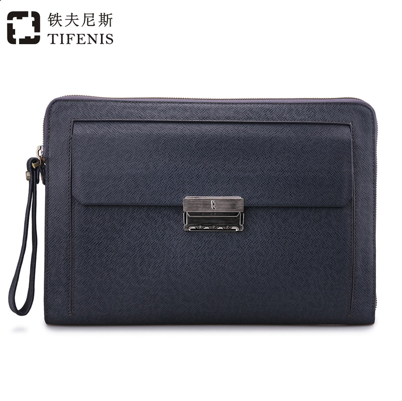 TIFENIS/ Ti J Kniss business affairs Envelope bag genuine leather Handbag clutch bag password Lock bag Clamshell package A4 Men's bagin the Leather/Lady bags/Men's bag, Men's bags category - from Buy2taobao.com to provide professional Taobao agent buy service