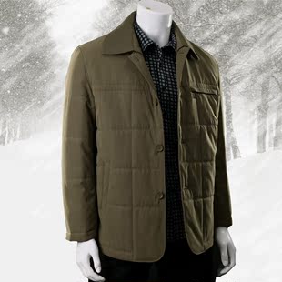  中年男棉衣外套 加肥加大码爸爸装薄棉服 短款冬装中老年男装清仓