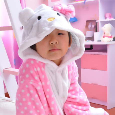 2013秋冬<em>儿童</em>卡通珊瑚<em>绒</em>连体<em>睡衣</em> 粉色圆点K