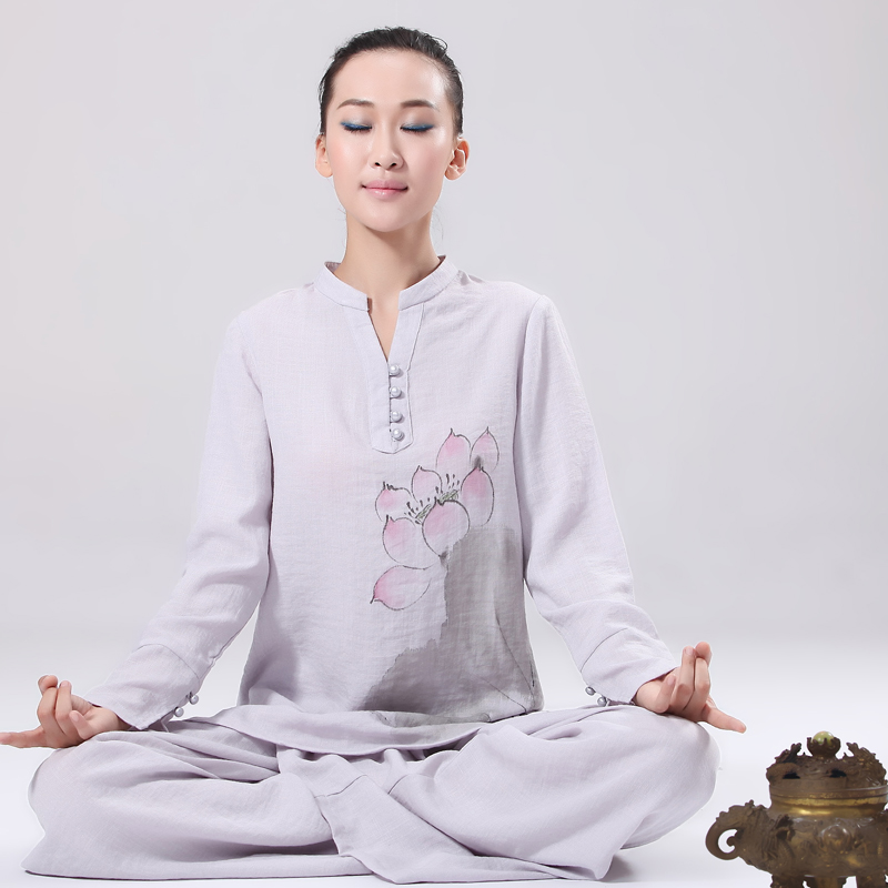 专柜正品活力哈达亚麻茶禅服女宽松高端瑜伽服居士服长袖套装秋冬在类目 运动/瑜伽/健身/球迷用品, 瑜伽, 瑜伽服中 - 来自Buy2taobao.com提供专业的淘宝代购服务